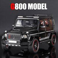 โมเดลรถออฟโร้ด SUV G800ขนาดใหญ่1/24รถคอลเลกชันเสียงและไฟจำลองรถของเล่นเด็กโมเดลยานพาหนะ