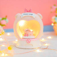 New Tianbaby Pig Star Light Cartoon Cute Pig Star Light Girl Bedroom Bedside Glass Cover Small Light