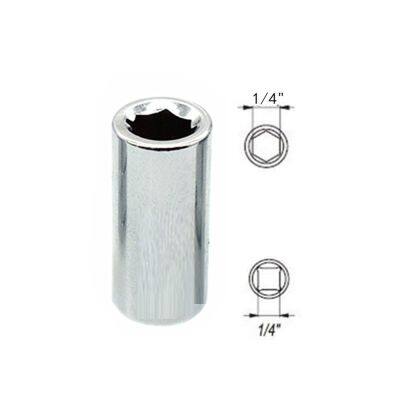 1/4 Ratchet Drive Socket Adapter 6.3mm Square Drive To 1/4 Hex Shank Socket Bits Converter Screwdriver Holder Adapter