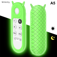 Witkitty เคสซิลิโคนนิ่มกันลื่นสำหรับรีโมทคอนโทรล Chromecast สำหรับทีวี2020รีโมทคอนโทรลด้วยเสียง