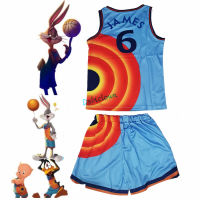 Space Jam 2 Kids Jersey Vest T-Shirt Shorts Cosplay #6 James Tune Squad 2021 T Shirt Suit Boy Girl Fashion Sportswear Clothes