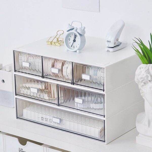 3 Tier Stackable Minimalist Multi Desk Storage Organizer Stackable ...