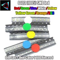 100PCS 0402 SMD LED Light-Emitting Diode Red Yellow Blue Green White Warm 0range Purple RGB 1.0*0.5*0.4MM 1005 SuperElectrical Circuitry Parts