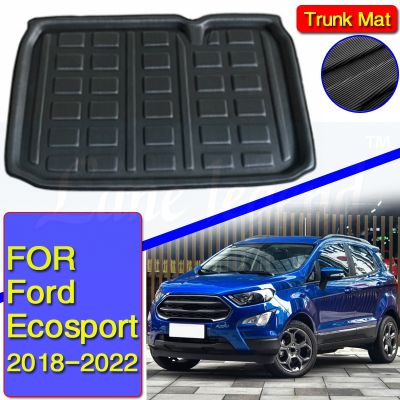 ✗ Accessories For Ford EcoSport 2018-2022 Rear Cargo Boot Liner Trunk Mat Floor Tray Mud Kick Carpet Protector Car Styling