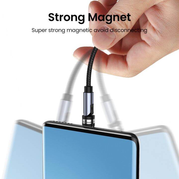 ugreen-สายชาร์จ-usb-แม่เหล็ก-หมุนได้-540-องศา-micro-usb-type-c-สําหรับชาร์จศัพท์