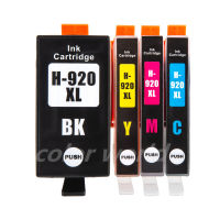 4 Pack Compatible 920XL BK C M Y Ink Cartridge 920 XL Black Cyan Magenta Yellow CD975AA CD972AA CD973AA CD974AA High Yield Capacity Print Inkjet Full Set  for HP Officejet 6000 6500 6500A 7000 7500 7500A Color Printer