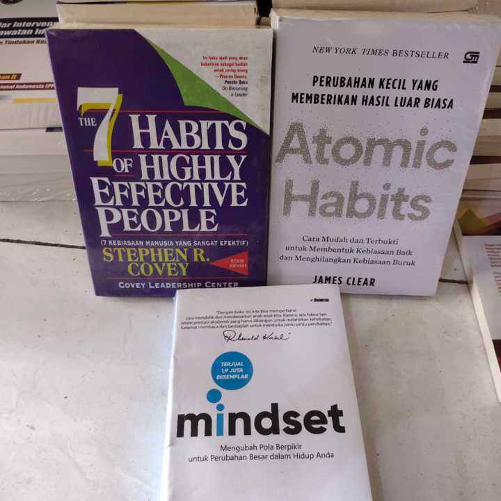 Paket 3 Buku 7 Habits Of Highly Effective People Atomic Habits