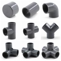 ☈ 20 25 32mm Grey PVC Pipe Connector Straight Elbow Tee Cross Joints Water Pipe Adapter Home DIY Tube 3 4 5 6 Ways Joints