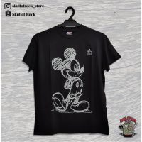 New FashionMICKEY MOUSE BLACK TSHIRT / TEE HITAM CARTOON UNISEX FULL COTTON TOR CLOTHING SKULL OF ROCK 2023