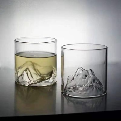 【CW】๑  Glacier Cup Mount Snow Mountain Glass Cups Transparent Drinkware Accessories Glasses Set