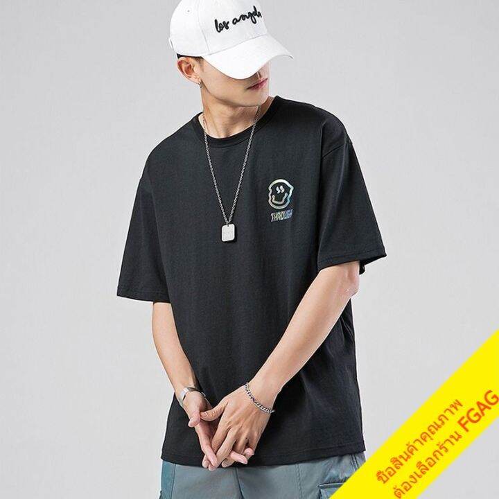 miinshop-เสื้อผู้ชาย-เสื้อผ้าผู้ชายเท่ๆ-เสื้อยืดแนวสตรีทผู้ชาย-oversize-เสื้อผ้าแฟชั่นวัยรุ่น-เสื้อโอเวอร์ไซส์เกาหลี-วินเทจ-ทรงหลวม-3d-เรืองแสง-xxl-เสื้อผู้ชายสไตร์เกาหลี