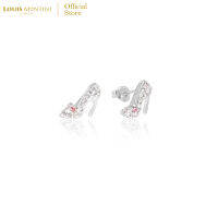 Louis Montini (Jewelry) Sterling Silver 925 Earrings ต่างหูเงินแท้ 92.5% ต่างหูผู้หญิง รูปรองเท้าแก้ว LJER52