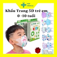 Lẻ Khẩu trang KF94 - 4D trẻ em An Tâm, 3 -10 tuổi, nhiều họa tiết