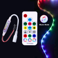 WS2812B WS2811 Led Strip 17Keys RF Pixels Remote Led Music controller USBDC With 358Modes D C5-24V