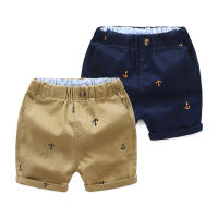 2-9 Years Children Shorts Toddler Kids Short Pant Summer Cotton Anchor Boys Beach Shorts Leisure Capris Baby Clothing KF553