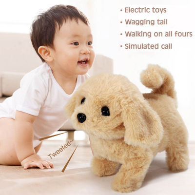 Fancy【Ready Stock】Electronic Simulation Robot Dog Smart Walking Barking Wagging Electric Plush Toy Teddy Robot Dog Child Toy Puppy For Birthday New Ye