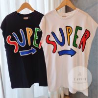 ?เสื้อยืดOversize อก 42" ยาว 27"? SUPER?พร้อมส่ง? ผ้าคอตตอลนิ่ม100%