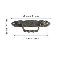 Yurongfx ประตูดึงโบราณ1ชิ้น,กล่องดึงโลหะผสมสังกะสีที่จับประตูสีบรอนซ์จับกล่องไม้เฟอร์นิเจอร์ฮาร์ดแวร์ตู้เก็บเสื้อผ้า