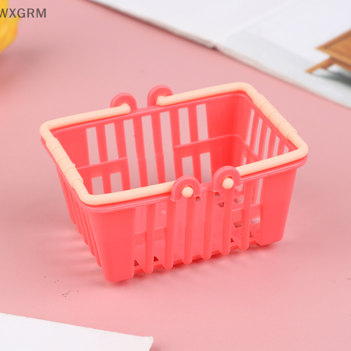 WXGRM Shopping Basket Toys Kids Mini Supermarket Shopping Hand Basket