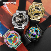 Watch Men Fashion Luxury Colorful Electronic Watches Led Digital Wristwatch Count Down Sport Man Hour SANDA Brand Watch