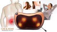 เครื่องนวดไฟฟ้า 2in1 ทรงหมอน CAR MASSAGE PILLOW ใช้ได้ทั้งไฟรถและไฟบ้าน ช่วยผ่อนคลายบรรเทาอาการอ่อนล้าและคลายเครียดได้ด้วย ใช้งานกับร่างกายได้หลากหลายจุด 8ปุ่มนวด สายไฟยาว 150ซม. กระแสไฟเข้า 12v ให้กำลังแรงนวดที่ทรงพลัง น้ำหนักเบาพกสะดวก