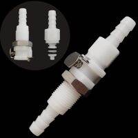 ㍿◙❆ 3/16 1/4 Hose Barb Valved In-Line Coupling Insert Panel Mount Coupling Body Male Female Quick Shut-Off Hose Joint Tube Connector