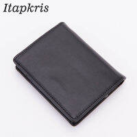 Men Fashion Genuine Leather Wallet Travel Aluminum Case Business Card Holder Lady High Quality Protect Money RFID Wallet