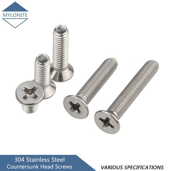 Ready Stock Stainless Steel Phillips Countersunk Screws Flat Head Screw M M M M M