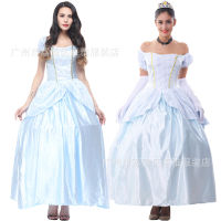 เสื้อผ้าพระราชวังยุโรป เล่นบทบาท Cinderella ฮาโลวีน ชุดเจ้าหญิง Cici cosplay ชุดการแสดง