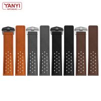 （Bar watchband）สายนาฬิกาข้อมือผู้ชายหนังแท้22มม.,สายนาฬิกากําไลหัวเข็มขัดพับได้สายรัดข้อมือ Nubuck