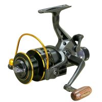 YUMOSHI Fishing Reel 5.0:1 Spinning Fishing Reel Double Brake Design Fishing Reel Metal Spinning for Fishing Tools