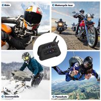 ZZOOI 1500M V6 Plus Motorcycle Helmet Intercom Bluetooth Headset  2 in 1 Microphone V6 V6 Pro Interphone Communicator Type C Charger