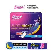 Băng vệ sinh Diana Siêu Thấm Supernight 29cm gói 4 miếng