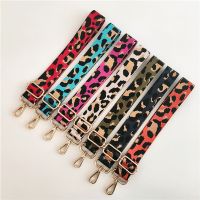 【HOT】♝ Deepeel 3.8cm Wide Colorful Band Leopard Shoulder Crossbody Straps Female Adjustable Accessory