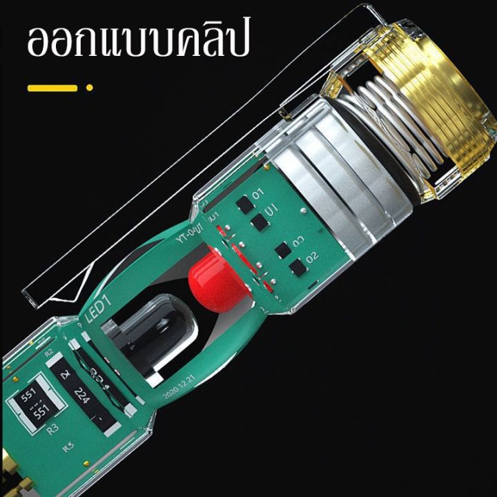 สปอตกรุงเทพ-ปากกาทดสอบแรงดันไฟฟ้า-แบบไม่สัมผัส-มีไฟ-led-สองสี-ไขควงใบมีดแบน-led-ตรวจจับสายไฟ