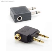 ✾✔☄ nickel gold plated 3.5mm Travel dual male Jack splitter Airline Airplane Earphone Headphone Headset Audio Connector Adapter C