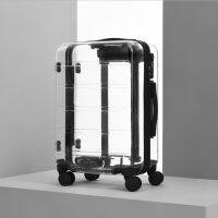 【LZ】♤◑  TALE DE VIAGEM-Mala Transparente Bagagem de Cabine Spinner Trolley Bag on Wheels New Brand 20   22  24   26