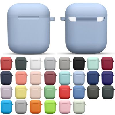 Silicone Case For Apple AirPods 2 1 Protective Cover Skin Accessories for Air pods 2 1 Wireless Bluetooth Earphones Charging Box