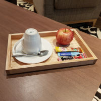 WOOD SERVING TRAY ASH ถาดไม้ ถาดเสิร์ฟ ถาดเสริฟ จานไม้ ทรงสี่เหลี่ยมผืนผ้า ถาดใส่ของ ถาดไม้ WHITE ASH ถาดใส่ของ ขนาด 30 x 19 x 2.5