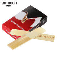 Ammoon 10-Pack ชิ้น Strength 2.5ไม้ไผ่กกสำหรับ Eb Alto Sax Woodwind Instruments อะไหล่และอุปกรณ์เสริม