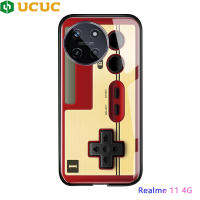 UCUC เคสสำหรับ Realme 11 4G เคสมือถือ Realme11สุดสร้างสรรค์วินเทจ Nokia บอยที่ครอบจอยคอนโทรลเลอร์เคสใส่โทรศัพท์กระจกนิรภัยมันวาวกันกระแทก