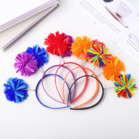 ETEREAUTY 5PCS POM POM Headbands Head Bopper Boppers คอสเพลย์ปาร์ตี้อุปกรณ์เสริมผมสำหรับเด็กผู้ใหญ่