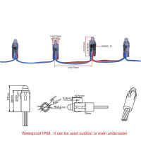 WS2811กระจายดิจิตอล RGB LED พิกเซลสตริงแสง12มิลลิเมตรเป็นรายบุคคลแอดเดรสรอบ LED โมดูล50ชิ้นสตริง IP68กันน้ำ