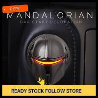 3D แฟชั่น B9GIQY5EX การตกแต่งรถยนต์ของ Mandalorian อุปกรณ์เสริมตกแต่งภายในรถยนต์ฝาปิดสวิตช์ปุ่มสตาร์ทเครื่องยนต์ชุดสตาร์ทเครื่องยนต์ติดเครื่องด้วยปุ่มเดียว