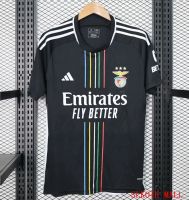 Benfica Away ฉบับพัดลมเสื้อแข่งฟุตบอลคุณภาพเสื้อเจอร์ซีย์สีดำ23-24ของไทย