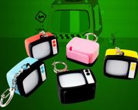 Old fashion TV keychain Flashlight Led keyring with sound keychain Children Toys gift car keyring Christmas gift