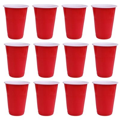 [HOT LZLIOGWOHIOWO 537] 48ชิ้นทิ้งถ้วย Pp ถ้วยพลาสติกแก้วเบียร์พรรคถ้วยถ้วยเบียร์คู่พรรคปิงปองเกมถ้วยเบียร์ถ้วยเบียร์