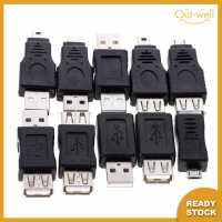 ตัวเปลี่ยน OTG 5pin F/ M อะแดปเตอร์แปลง USB ตัวผู้เป็นหัวรับยูเอสบีไมโคร10ชิ้น