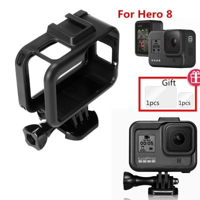 Suptig อุปกรณ์เสริมสำหรับ Gopro Hero 8ฝาปิดยึดเฟรมเคสใส่กล้องป้องกันมาตรฐานสำหรับ Gopro Hero8เคสกล้องสีดำ