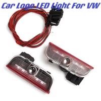 2PCS Car Led Door Logo Projector Decor Lamp Welcome Light For Golf Passat CC T-ROC Touran Scirocco Tiguan Jetta R Gti Sagitar